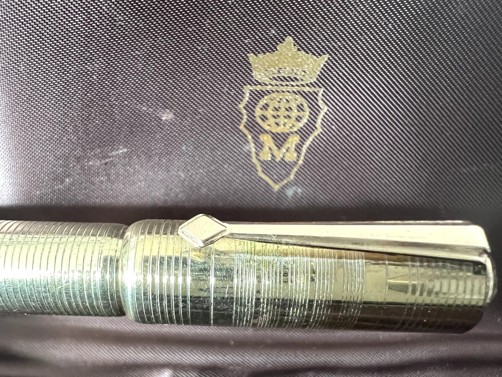 MA GUS P.O Pluma Estilográfica Retráctil Chapada En Oro Funciona Vintage