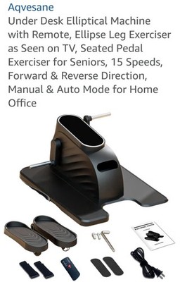 AQVESANE Under Desk Elliptical Machine With Remote, As Seen On TV 