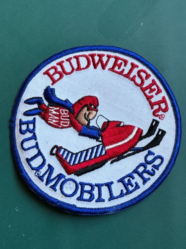 Vintage Budweiser Bud Man Budmobilers Snowmobile Patch