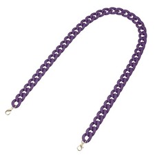 Acrylic Purse Strap 35.4" Matte Bag Chain Replacement Dark Purple