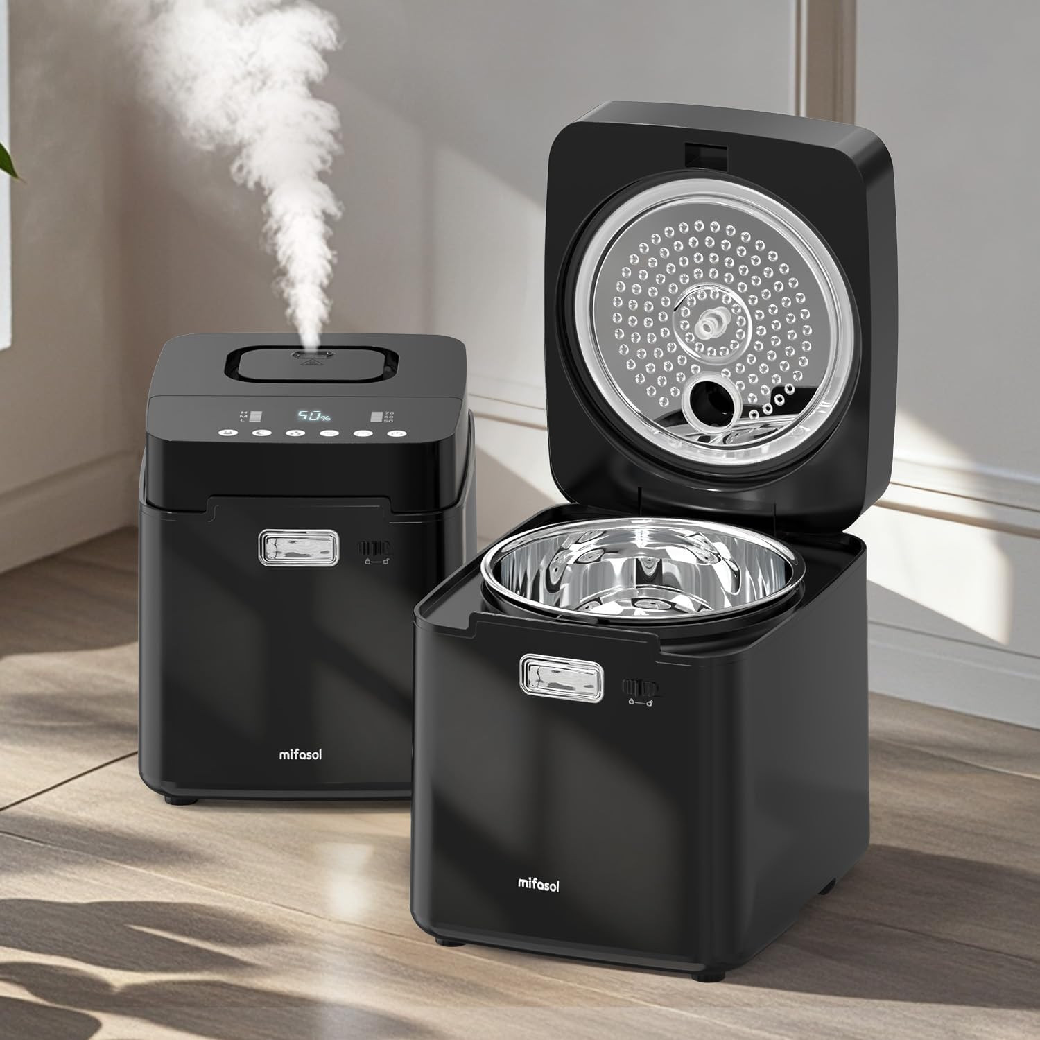 , 3.3l/0.87gal Steam Warm Mist Humidifiers For Bedroom