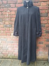 Vintage Mansfield Elegant Ladies Trench Coat Wool & Cashmere - UK 14 Eur 40 