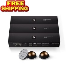 Nespresso Capsules Vertuo, Double Espresso Scuro, Dark Roast, 30ct