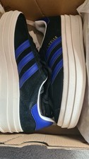 Image of Adidas Gazelle Bold☆ UK 4½☆Black/Lucid Blue☆HQ4408☆BNIB+Tags☆ Immaculate☆Unworn