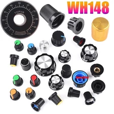 WH148 Potentiometer Knob Pot Control Knob Cap Black Red Blue Yellow Orange White