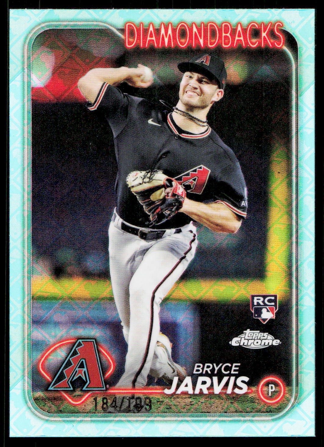 2024 Topps Chrome #75 Bryce Jarvis Aqua Refractors #/199