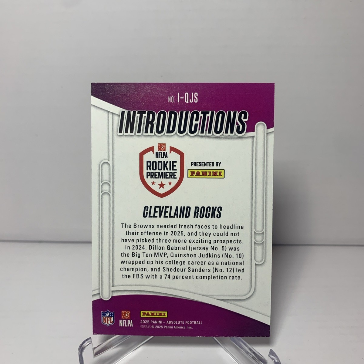 2025 Panini Absolute Introductions #I-QJS Cleveland Rocks (RC) | eBay