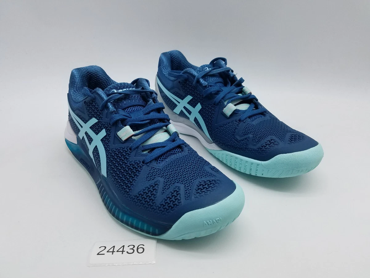 Asics Gel-Resolution 9 Tennis Shoes Womens Size 9 Blue Coral Pickleball 1042A072 61KqkHwup5L._AC_UY900_.jpg main image 3