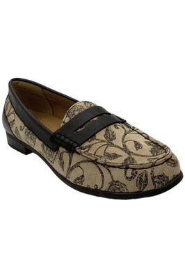 ARRAY Women's Harper Slip-On Leather Loafer Sand/Black/Floral