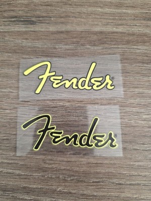 2 PC. Fender Solid Color Outlined Raised UV DTF Instant Headstock Decal