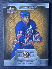 2023-24 Upper Deck Engrained Hockey - Pat LaFontaine Oak /299 #94 NY Islanders