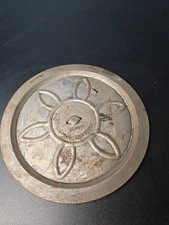 Vintage Metal Stove Burner Cover 8" -  Rusted