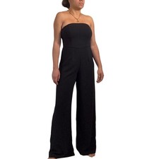 Wild Fable Black Strapless Wide Leg Jumpsuit Palazzo Pants Size M