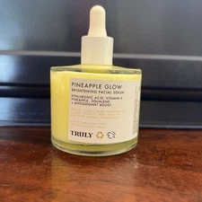 Truly PINEAPPLE GLOW Brightening Facial Serum Vegan Hyaluronic Acid 3.4oz NEW
