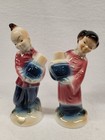 7 1/2" ASIAN BOY & GIRL FIGURINES BY ROYAL COPLEY, ROYAL WINDSOR — photo 1