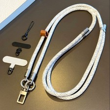 Space Saving Durable Sturdy 8mm Thickened Double-Buckle Adjustable Phone Lanyard