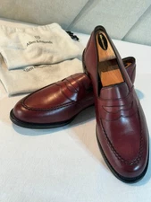 Pre-Owned ALLEN EDMONDS RANDOLPH PENNY LOAFER MENS DRESS SHOES 10D Oxblood