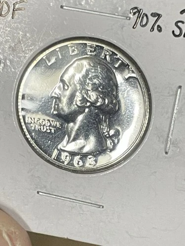 1963 Washington Silver Proof Quarter