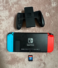 Nintendo Switch HAC-001 Console 32GB Neon Red/Blue Joy-Con & Grip Wi-Fi 1080p