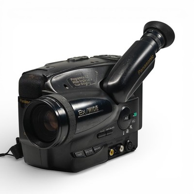 Panasonic NV-S20B Camcorder VHSC Tape 8x Wide Zoom 1990s Retro Cam