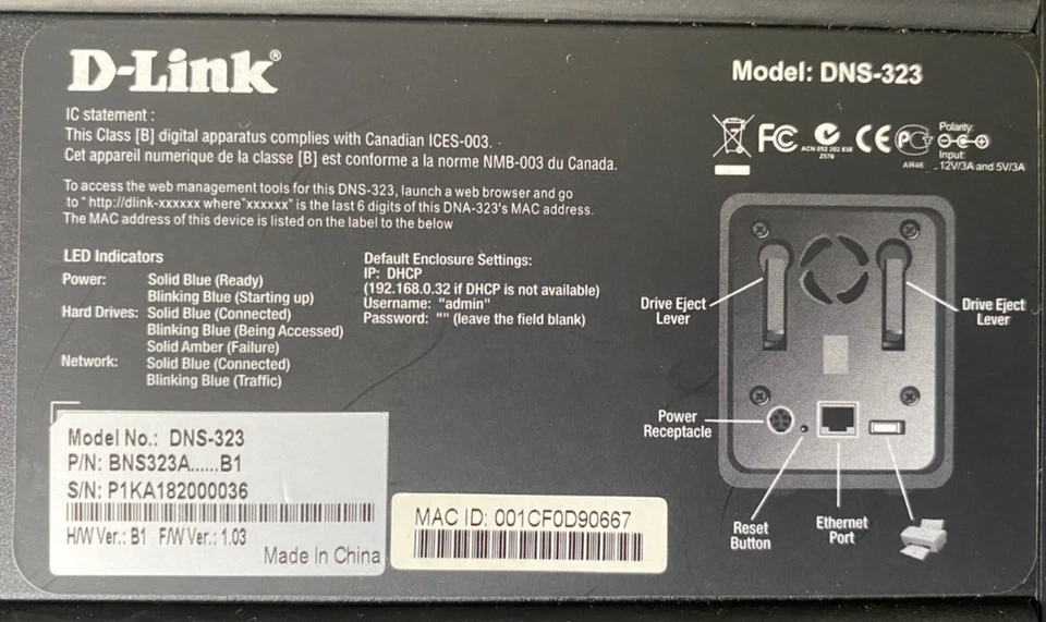 D-Link DNS-323 - Image 2 of 4