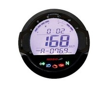 Tachometer KOSO D64 DL-03SR schwarz Drehzahlmesser Benzinanzeige Motorrad Roller