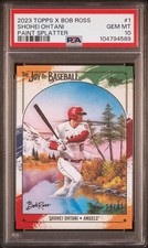 2023 Topps x Bob Ross Shohei Ohtani Paint Splatter /99 PSA 10 SSP