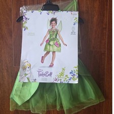 Disney Tinker Bell Halloween Costume Kids XS 3T-4T Green Fairy Dress with Wings