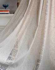 Ösenschal boho beige  245/150cm. Vorhang Gardine Landhausstil Leinenoptik