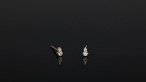 14K Gold Natural Diamond Minimalist Studs Earrings-Gift For Mother's Day Jewelry - Video 1 of 1