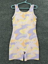 Cat  Jack Girls Leotard Biketard Size L 10-12 Purple Pull On Gymnastics Acro