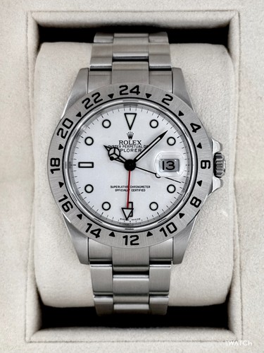 2006 Rolex Explorer II 40mm 16570 Stainless Steel Polar White Dial (CPO)