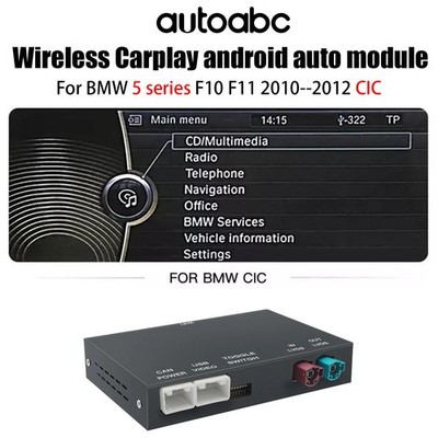 Wireless CarPlay AndroidAuto Interface For BMW CIC 5 7 Serie F10 F11 F07 F01 F04