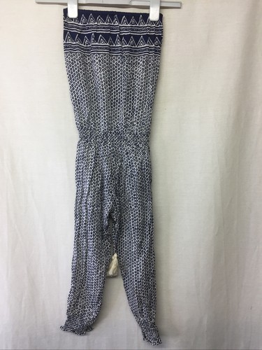 NWT Cool Change Kids Girls Ivory Black Strapless Jumpsuit Size 6 - Picture 9 of 12