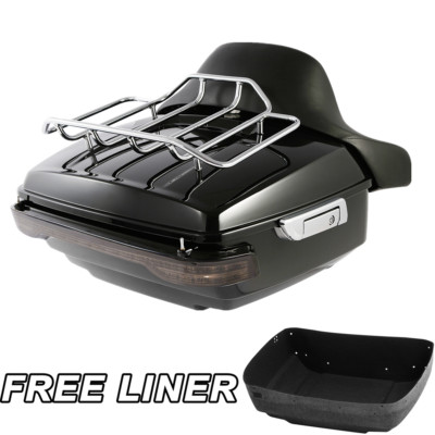 King Trunk Pad Top Rack LED Tail Light Fit For Harley Electra Glide 2014-2026 24