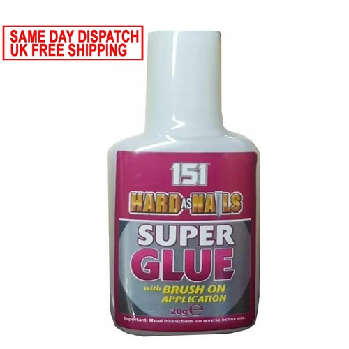 151 Hard As Nails Super Glue - 20g Tube With Brush For Precision Application 1 thumbnail image