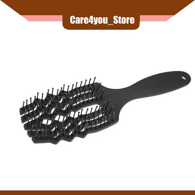 Item of 1 Women Tangle Hair Brush Paddle Detangler for All Hair Types Black