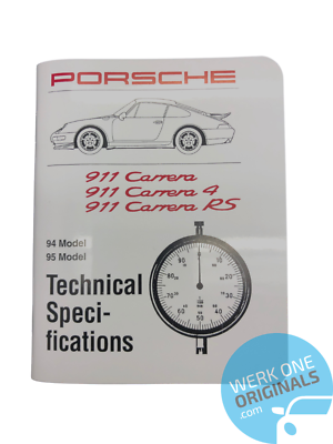 Porsche 911 993 Technical Specification Book Manual | eBay