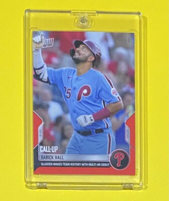 2022 MLB Topps Now Darick Hall Call-Up RED PARALLEL /10 SSP Phillies #442  