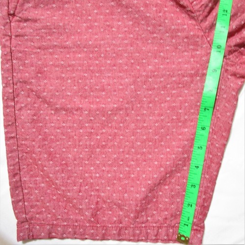 Old Navy Men's Shorts Bermuda Chino Ultimate Slim Fit Pink White Cotton 32 x 9.5 - Picture 6 of 23