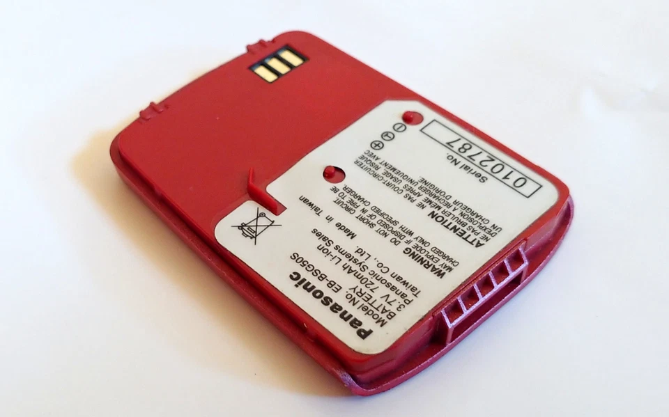 Panasonic EB G50, ROJO, Batería de Repuesto Original Panasonic MODELO EB-BSG50S Foto 4 de 4