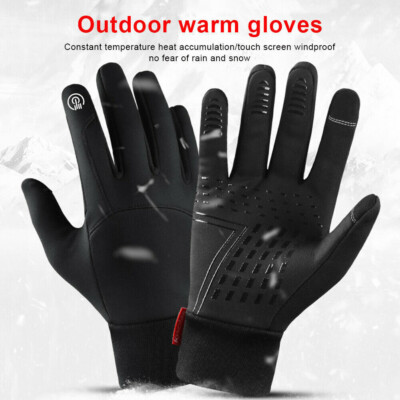 Men Winter Gloves Touchscreen Waterproof Warm Motorcycle Bike Ski Riding Gloves