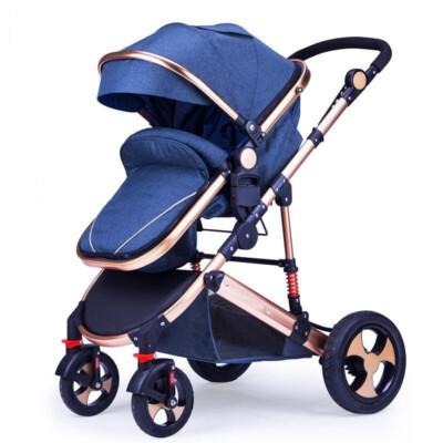 Strong Wheels with Safe Carrying Pos YulDek Modern High View Baby Pram Stroller