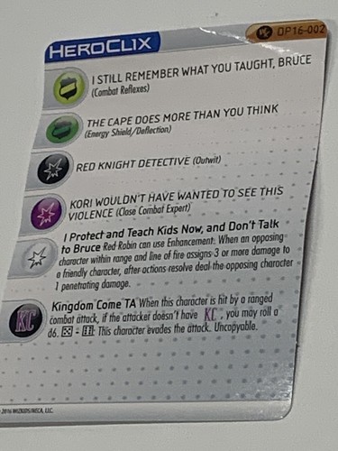 ¡NUEVO! DC Heroclix KC Red Robin Kingdom Come DP16-002 Convention Exclusivo 2016 - Imagen 10 de 12