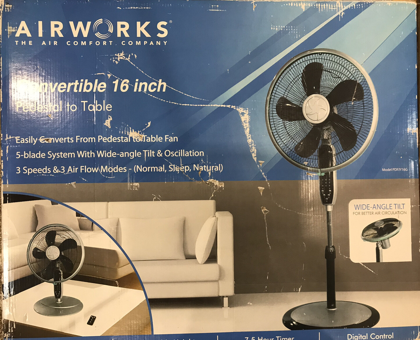 Lasko 1843 18'' Oscillating Cyclone Pedestal Fan – Black – Full On Cinema
