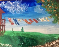 miniature landscape original oil painting signed 5”x4”