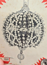 Walbead BLUE STUNNING SATIN BALL Sequin Bead Vtg Christmas Ornament Kit 1531