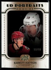 2019-20 Upper Deck UD Portraits #P-88 Barrett Hayton RC 59/99