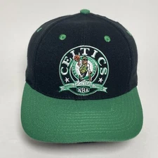 Vintage Boston Celtics Hat Cap Snapback Black Green Drew Pearson NBA Basketball