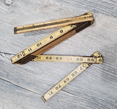 VTG 72” CRAFTSMAN FOLDING SIX FOOT TAPE MEASURE RULER 6' EXTENSION RULE ...